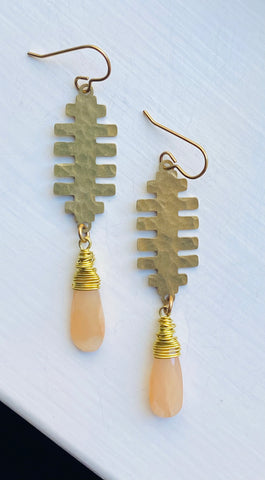 Moonstone Ladder Earrings