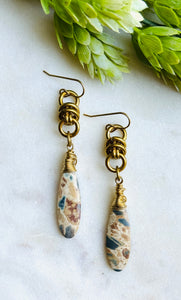 Circle Chain & Teardrop Earrings