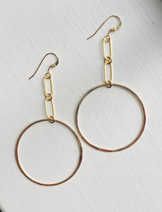 GF Paperclip & Hoop Earrings
