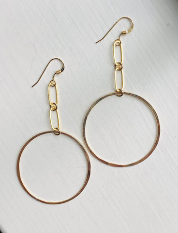GF Paperclip & Hoop Earrings