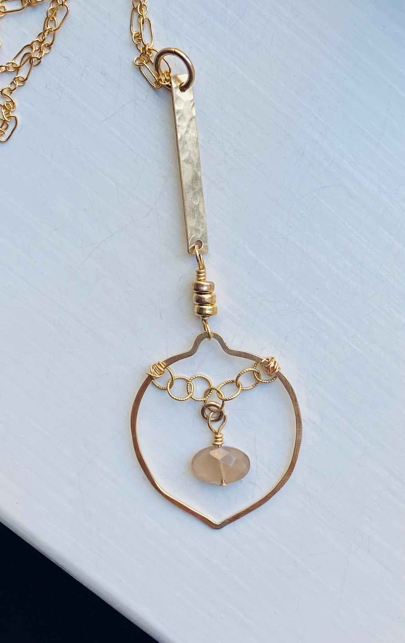 Gold Filled Moonstone Necklace