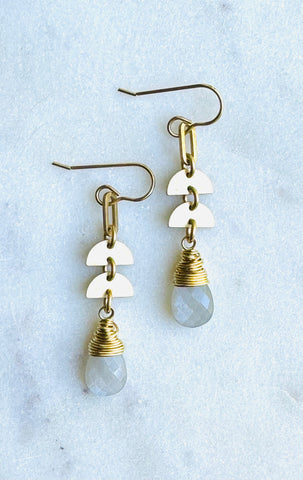 Paperclip Moon Earrings