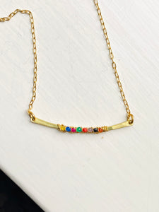 Multi Curved Bar Necklace
