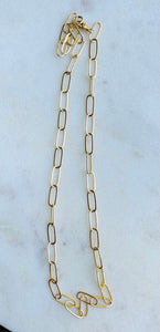Gold Filled Paperclip Necklace