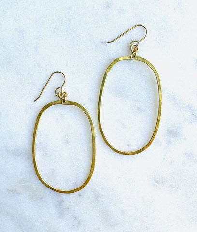 Medium RB Oval Earrings