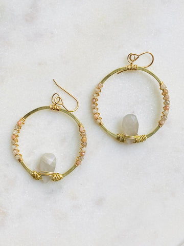 Side Wrapped Hoop Earrings