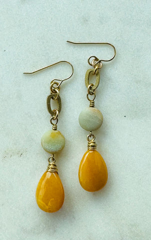 Stone Drop Earrings