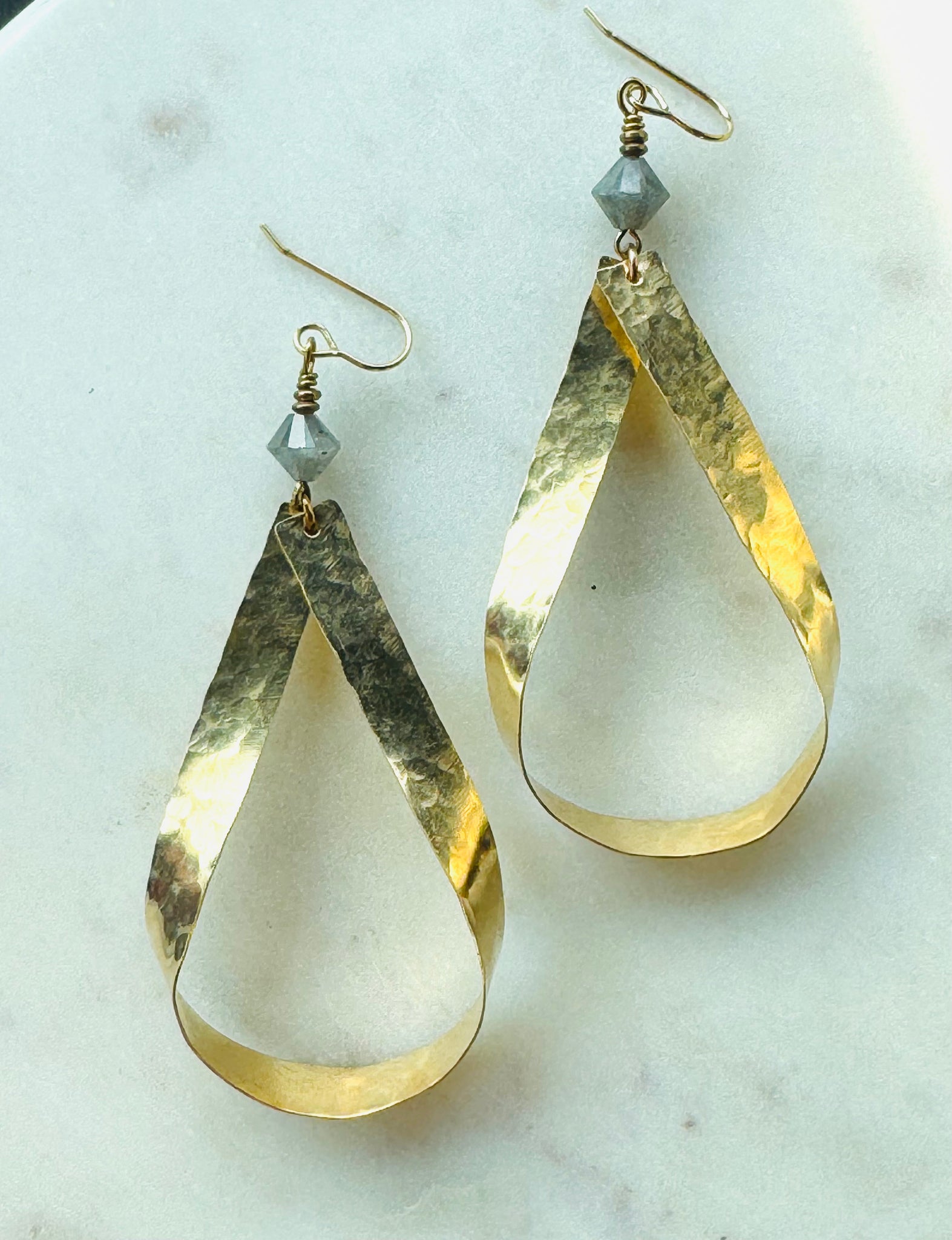 Large Flared Teardrop Earrings
