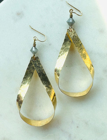 Large Flared Teardrop Earrings