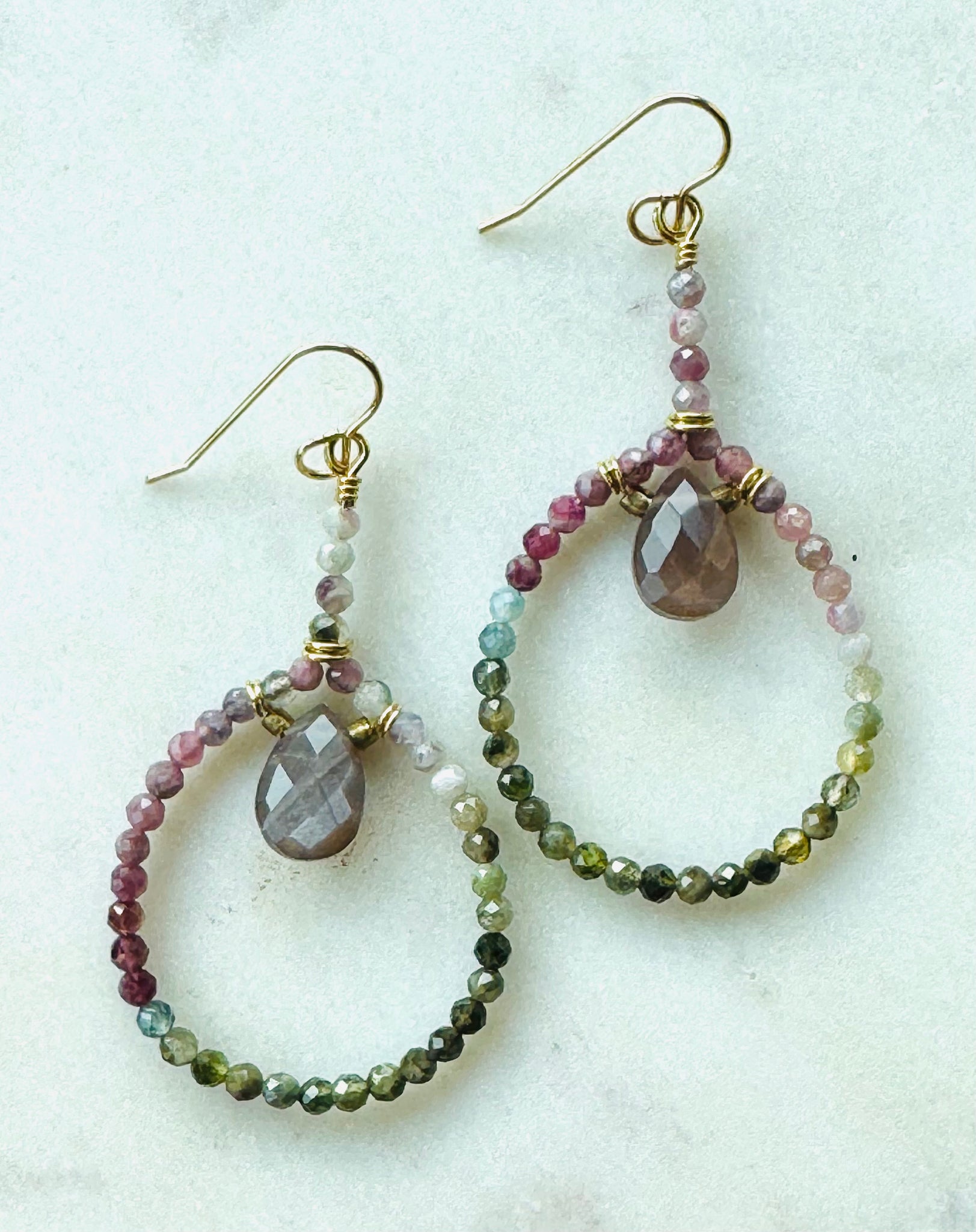 Stone Teardrop Earrings