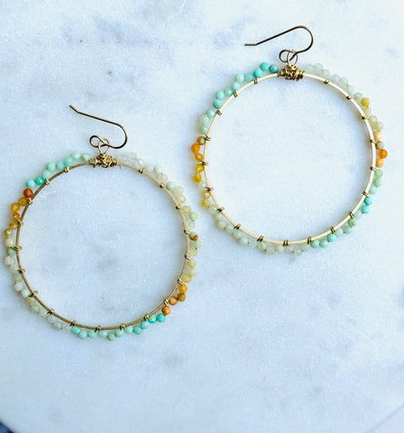 XL Graduated Stone Hoop