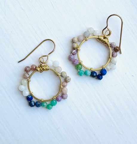 Small Wrapped Hoop Earrings