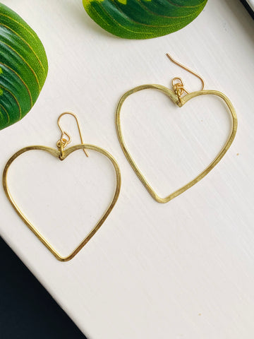 Hammered Heart Earrings