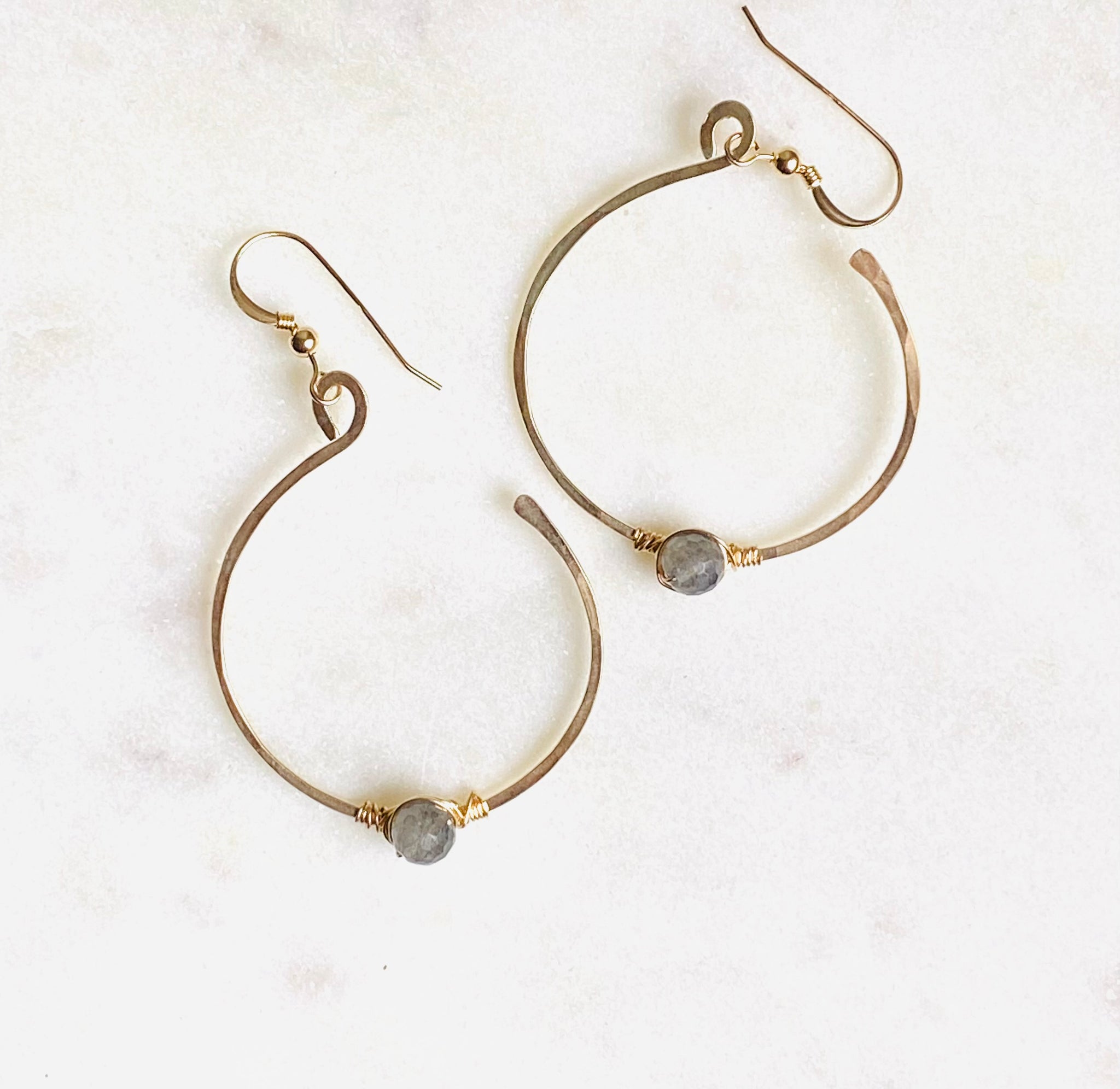 Gold Filled Labra Hoop Earrings