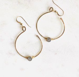 Gold Filled Labra Hoop Earrings