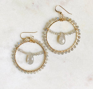 Wrapped Gold Filled Hoop Earrings