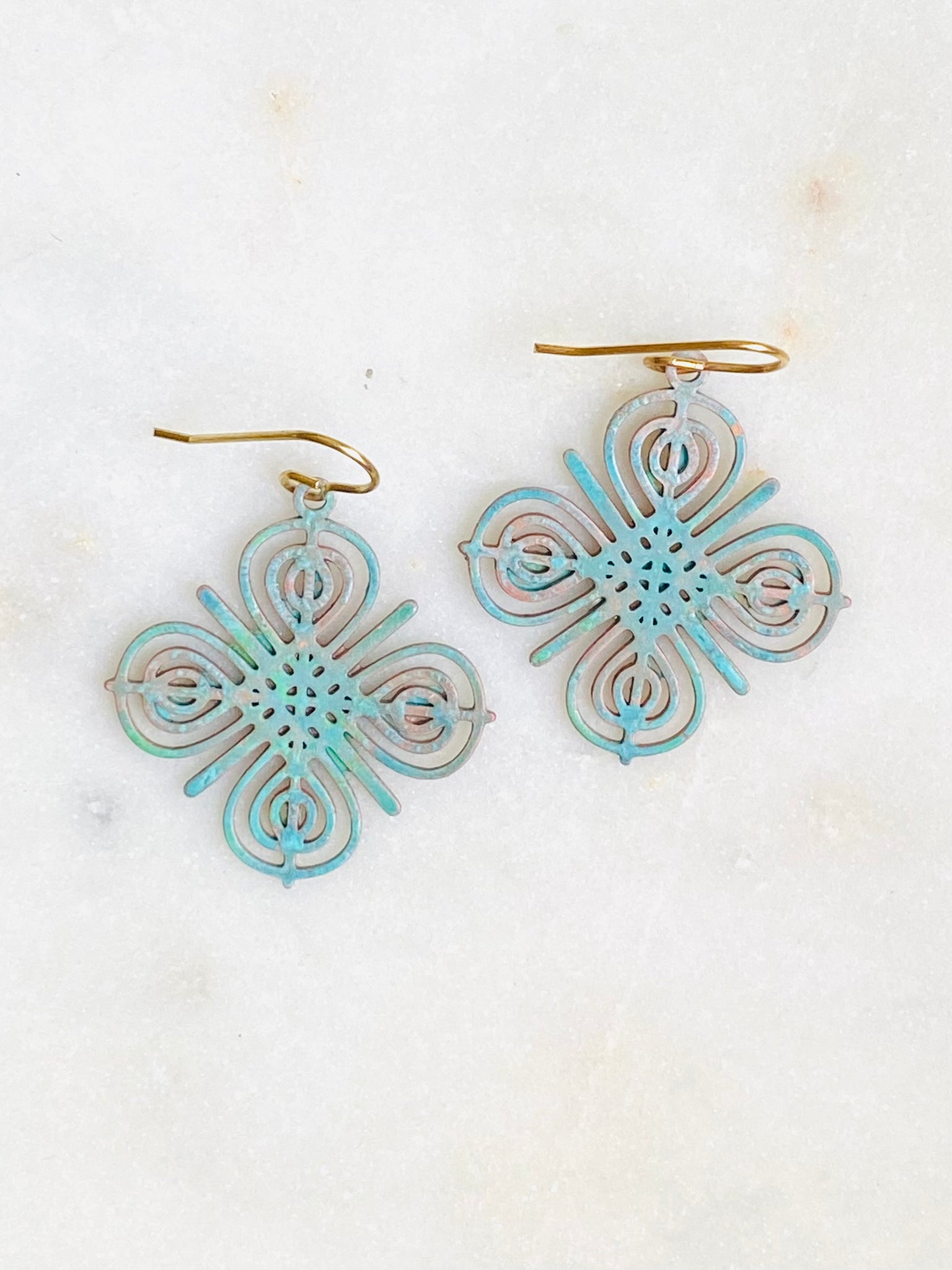 Patina Clover Earrings