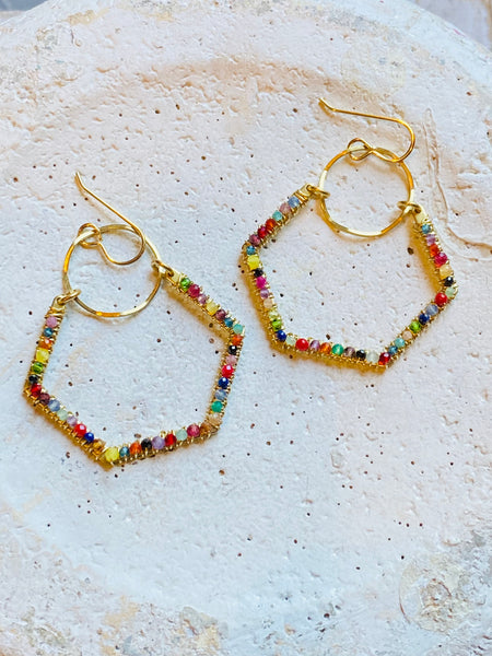 Wrapped Pentagon Earrings—ETS102