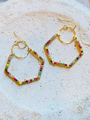 Wrapped Pentagon Earrings—ETS102