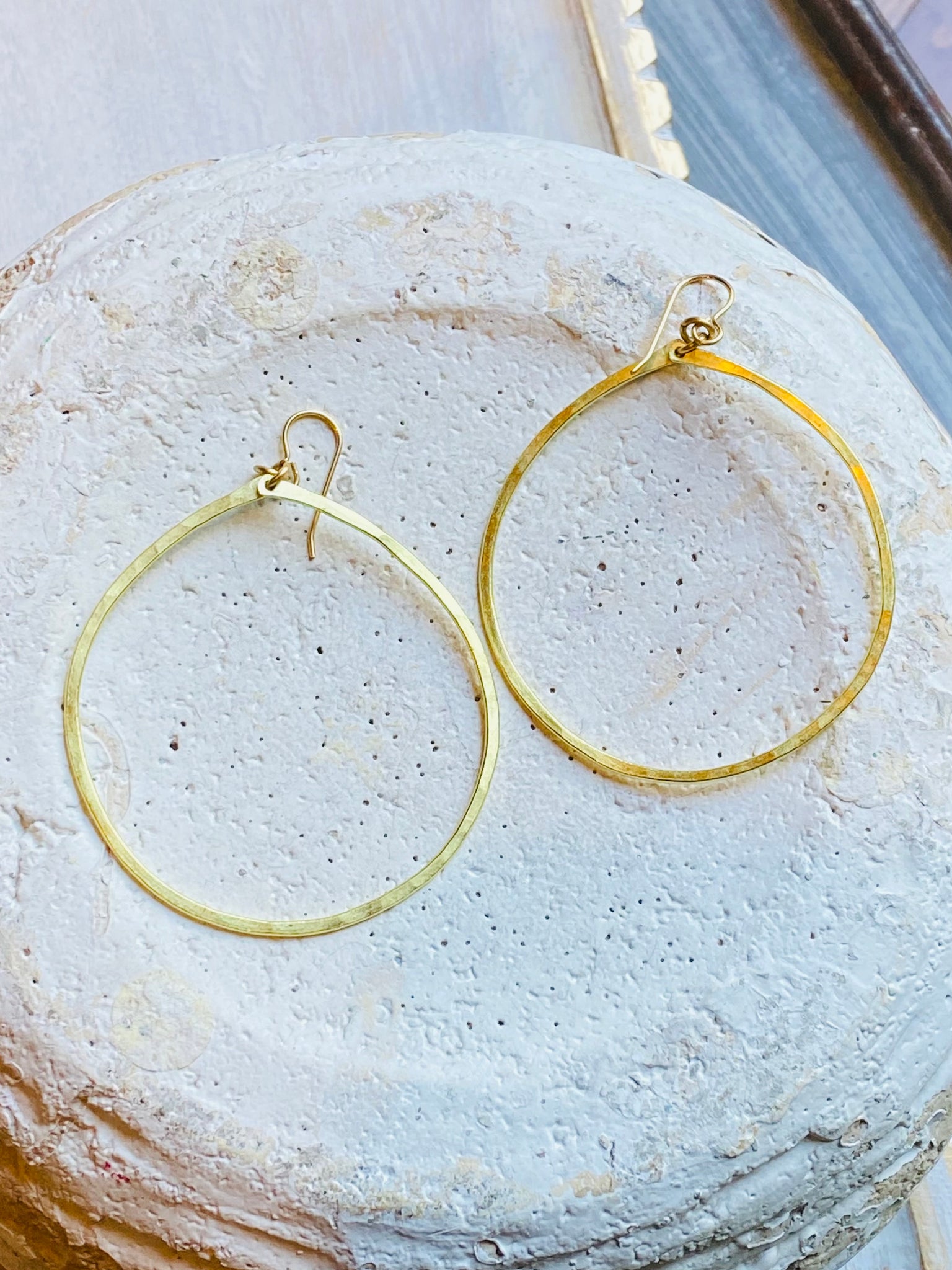 Large Raw Brass Hoop—VJ918