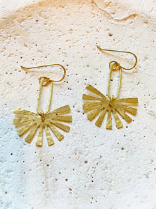 Paperclip & Sunburst Earrings—ETS112
