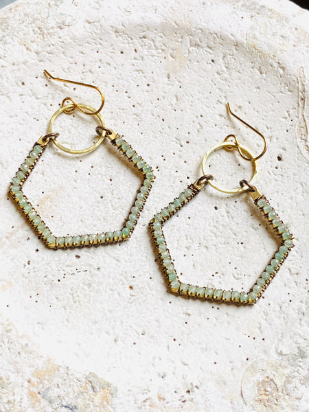 Wrapped Pentagon Earrings—ETS102