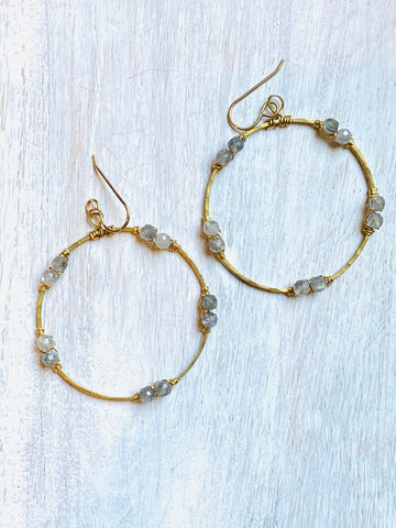 Space Wrapped Hoop Earrings—ETS136