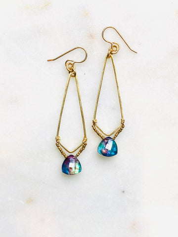 Ammolite Kite Earrings