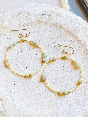 Space Wrapped Hoop Earrings