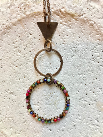 Triangle, Small Hoop & Multi Hoop Necklace