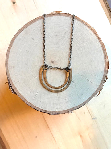 Short Double U Necklace (NVJ638)