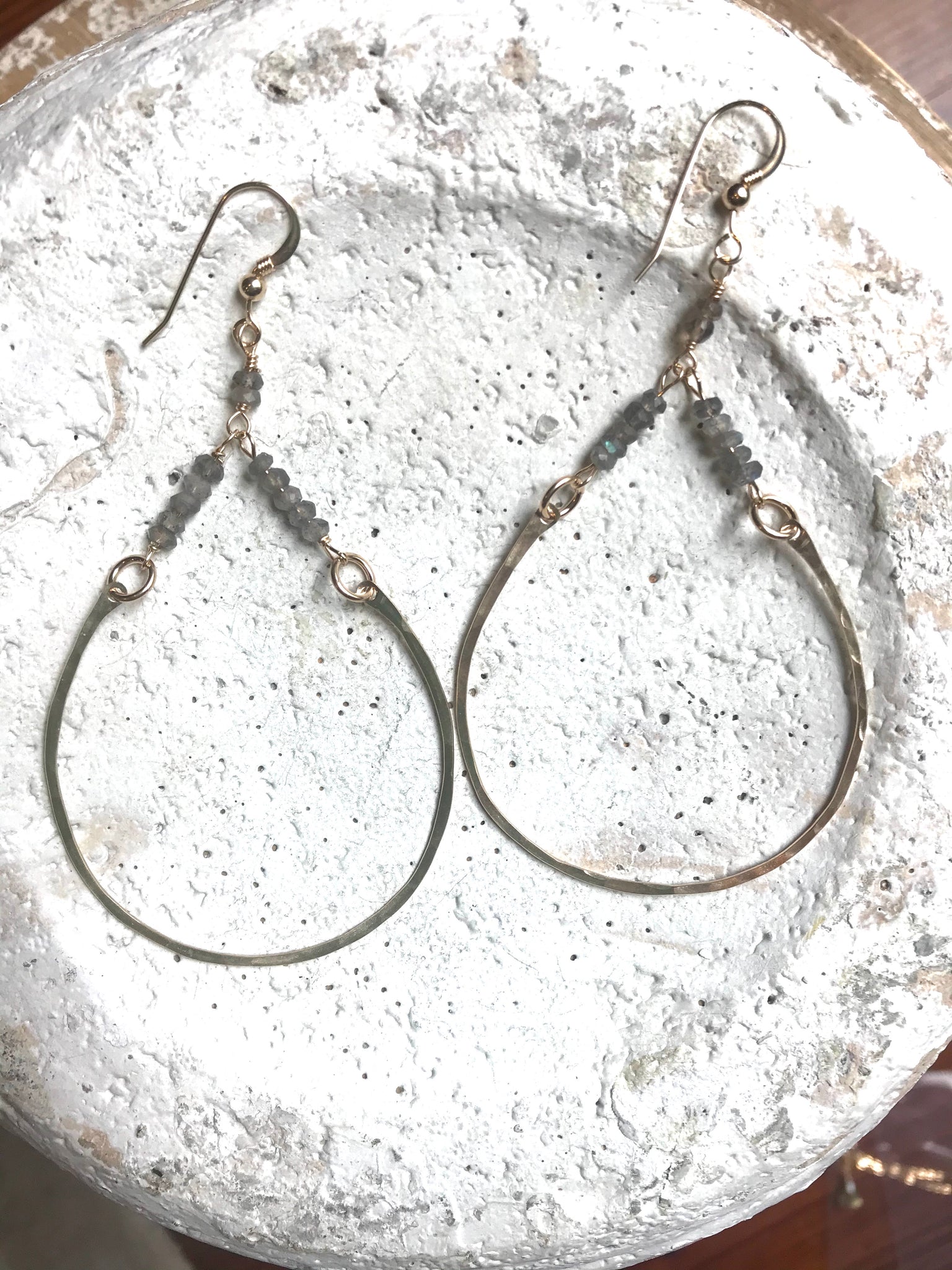 14k Rondelles & Horseshoe Earrings
