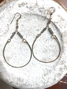 14k Rondelles & Horseshoe Earrings