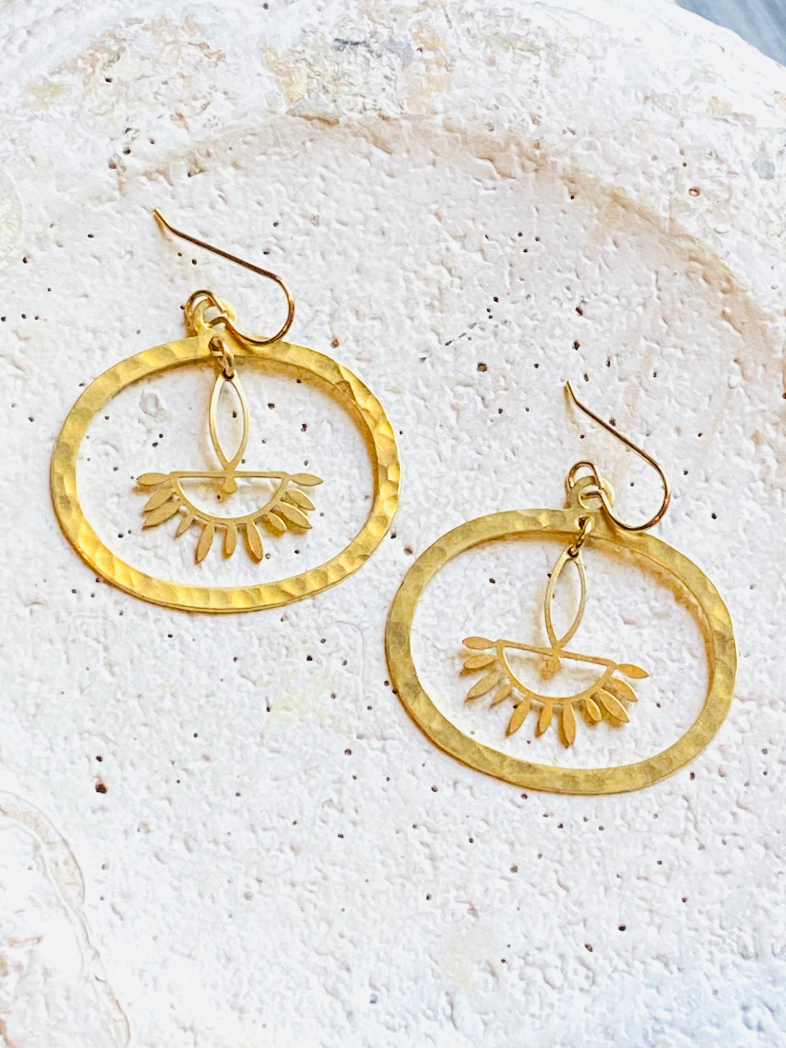 Oval & Marquis Moon Earrings—ETS211