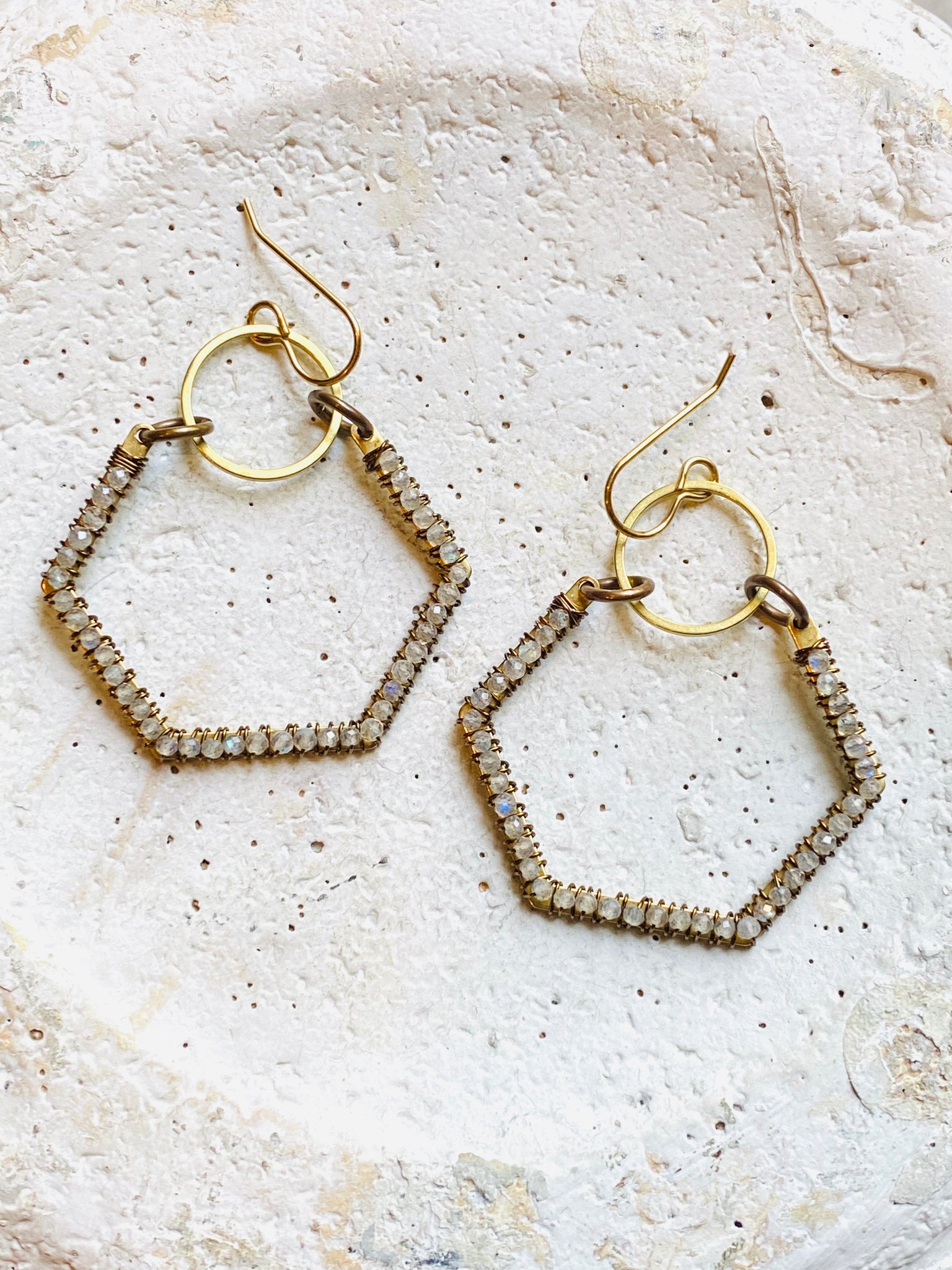 Wrapped Pentagon Earrings—ETS102
