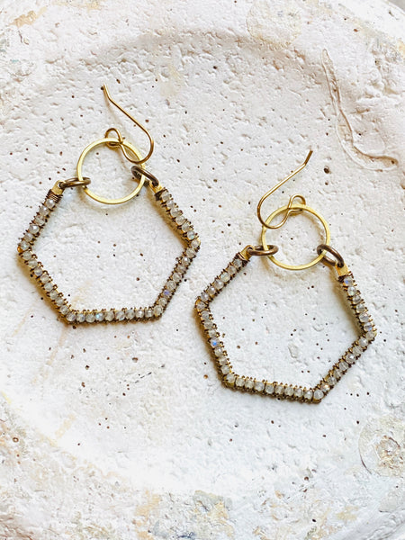 Wrapped Pentagon Earrings—ETS102